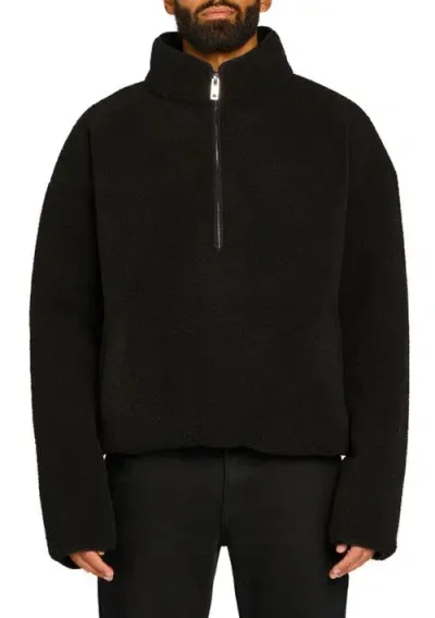 Ser.o.ya Carter Faux Sherling Zip Jacket In Black