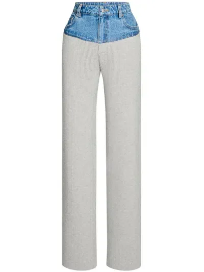 Ser.o.ya Chani Knitted Jeans In Grey