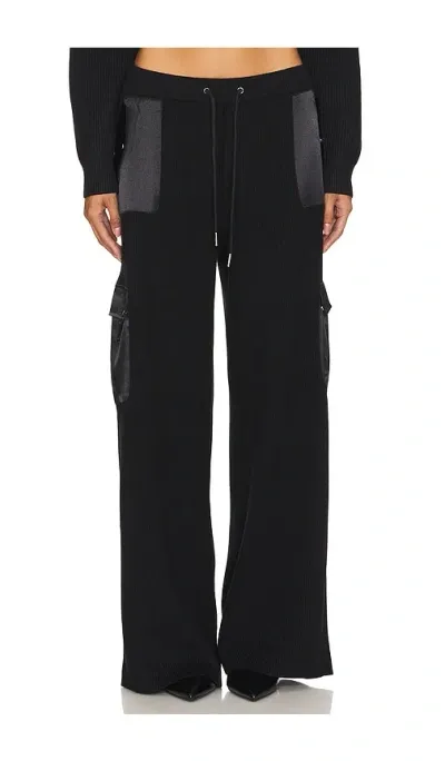 Ser.o.ya Daph Knit Cargo Pant In Black