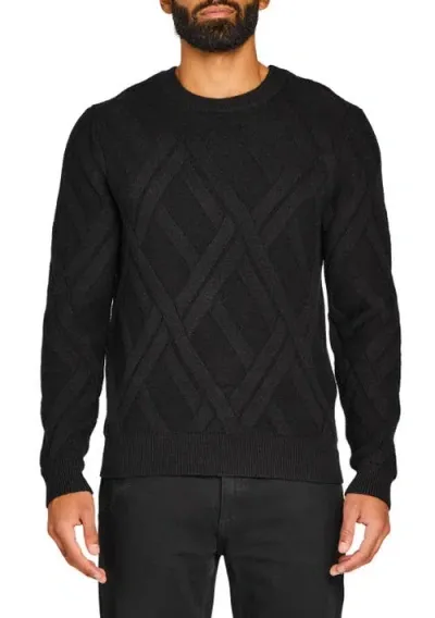 Ser.o.ya Joseph Grid Cable Sweater In Black