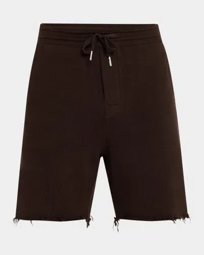 Ser.o.ya Men's Chris Raw-edge Shorts In Ash Brown