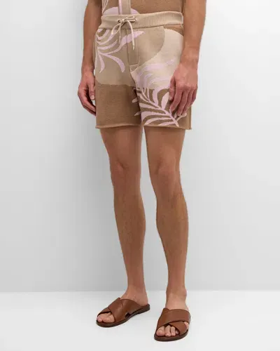 Ser.o.ya Zeppelin Short In Jacquard Brown/pink In Jacquard Brown Pink