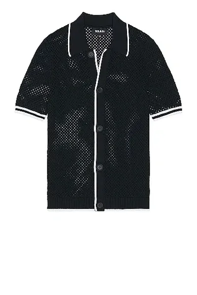 Ser.o.ya Michael Crochet Cardigan In Black White