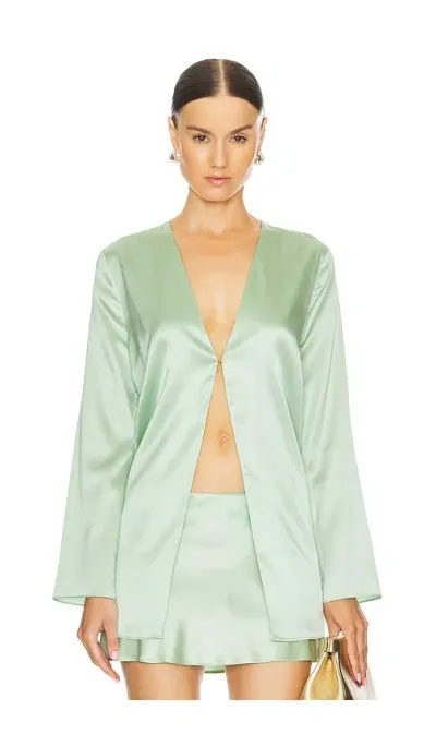 Ser.o.ya Odelia Silk Blouse In Sage