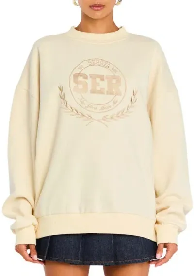 Ser.o.ya Ser Crewneck Sweater In Oatmeal