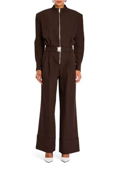 Ser.o.ya Vera Crepe Jumpsuit In Brown