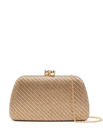 Serpui Penelope Clutch Bag In Gold