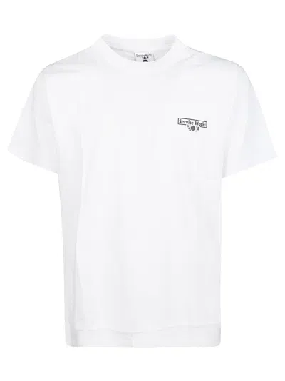 Service Works Tshirt Mm Wine In White