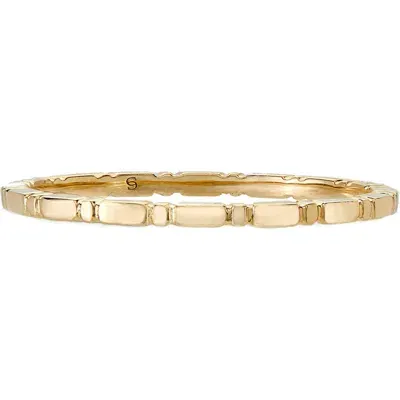 Sethi Couture Agnes Small Band Ring In Yellow Gold