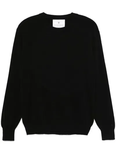 Seven Gauge Organic Cotton Jumper In Black