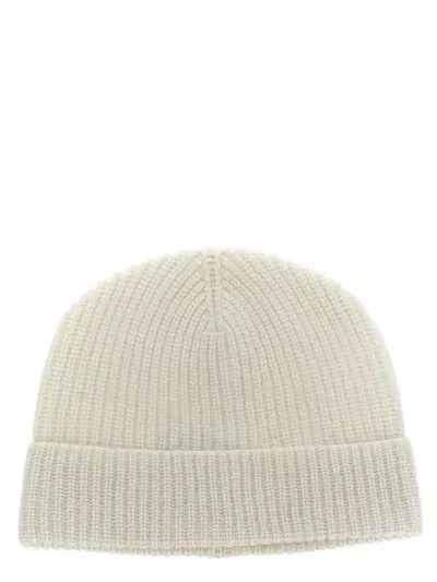 Seven Gauge Ribbed Beanie In White