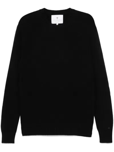 Seven Gauge Wool Crew-neck Sweater In Black