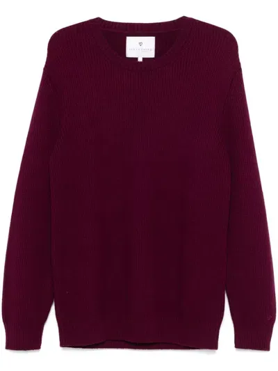 Seven Gauge Wool Sweater In Red