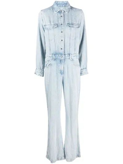 Seven Luxe Denim Jumpsuit In Blue