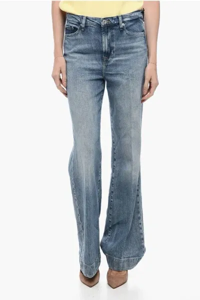 Seven Stone-washed Bootcut Denim In Blue