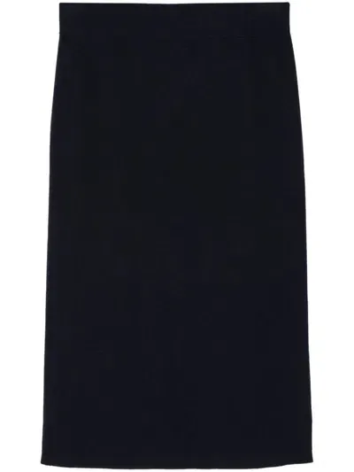 Seventy Knitted Midi Skirt In Blue