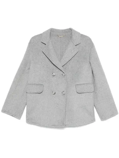 Seventy Wide-sleeve Short Coat In Grey