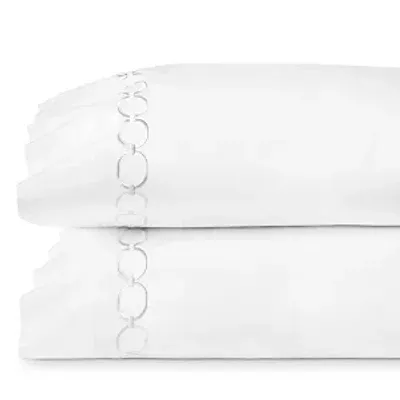 Sferra Catena Pillowcase, Set Of 2, King In White/luna