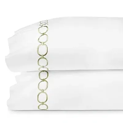 Sferra Catena Pillowcase, Set Of 2, Standard In White/willow