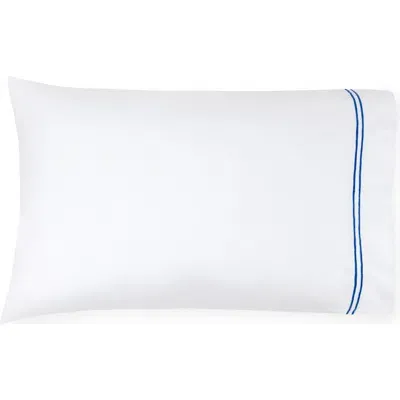 Sferra Grande Hotel Pillowcase In White/cornflower