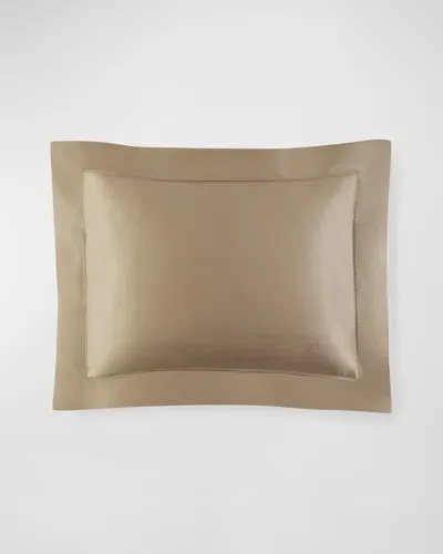 Sferra Giotto Standard Sham In Dark Khaki