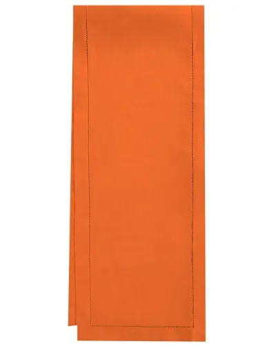 Sferra Festival Table Runner, 15" X 108" In Tangerine