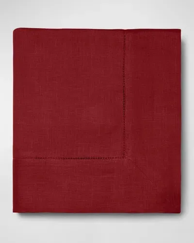 Sferra Hemstitch Tablecloth, 66" X 106" In Cinnabar