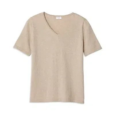 Sferra Intimita Cashmere V Neck Top In Tan