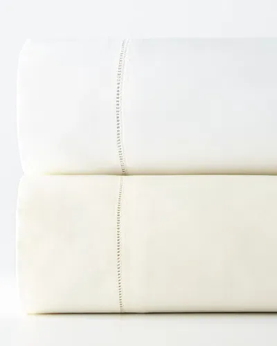 Sferra King 1,020 Thread Count Solid Sateen Flat Sheet In Ivory