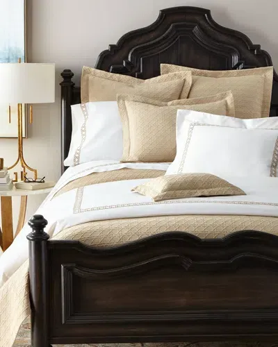 Sferra King 3-piece Cane-embroidered Duvet Set In Taupe