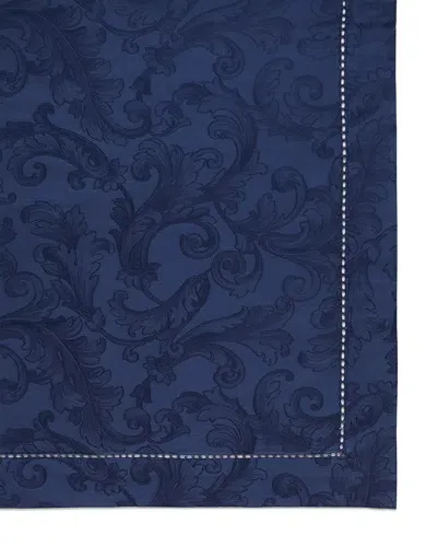 Sferra Acanthus Jacquard Tablecloth 70" X 90" In Sapphire