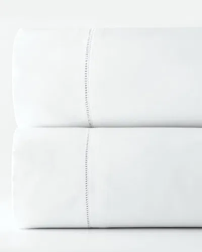 Sferra 1,020 Thread Count Lace Sateen Flat Sheet, Queen In White