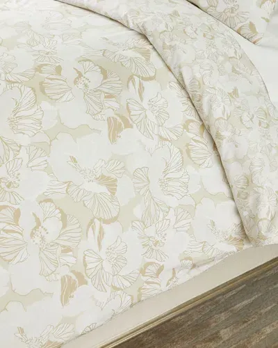 Sferra Tropici Cotton Percale Duvet Cover In Sand