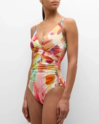 Shan Lola Printed Underwire One-piece Swimsuit