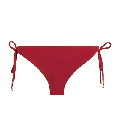 Shan Side-tie Bikini Bottoms In Red