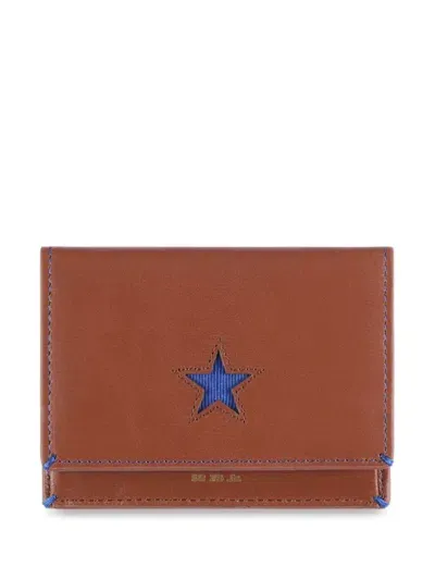 Shanghai Tang Five-pointed Star Card Holder In Brown