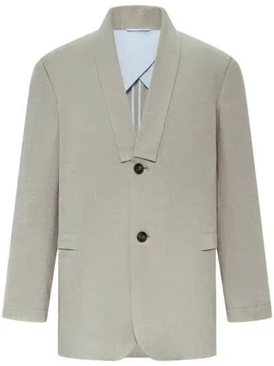 Shanghai Tang Silk Blazer In Neutrals