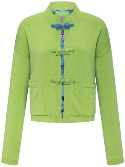 Shanghai Tang Three Frog Jacket In 绿色