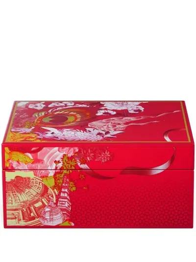 Shanghai Tang X Jacky Tsai Wooden Jewellery Box In Red