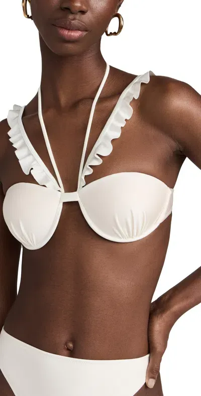 Shani Shemer Leopold Bikini Top Cream