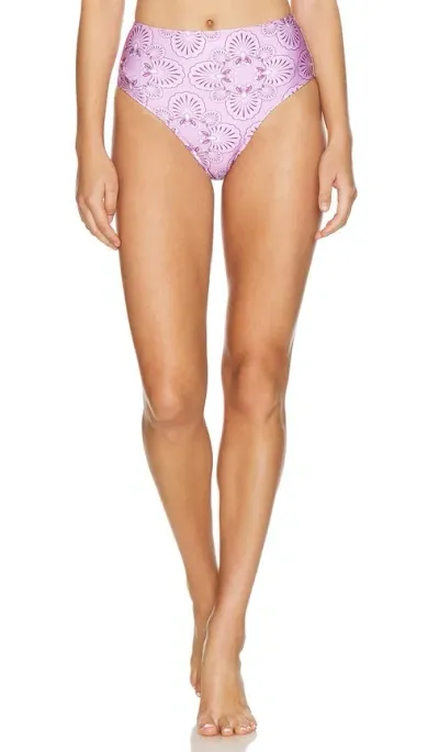 Shani Shemer Thelma Bikini Bottom In Lavender Flowers