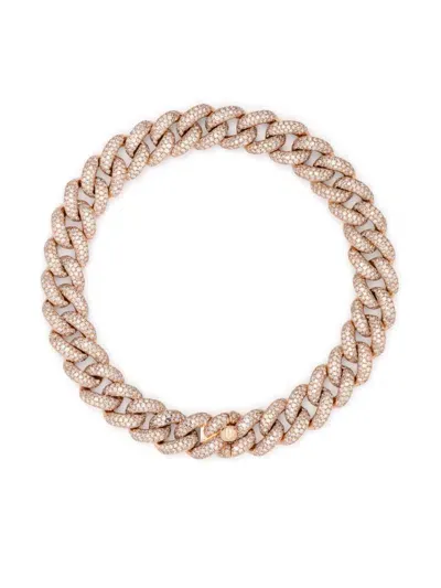 Shay 18kt Rose Gold Essential Diamond Necklace In Pink