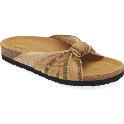 Shekudo Bahia Knot Slide Sandal In Neutral