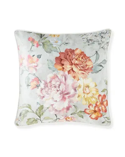 Sherry Kline Home Alyssa Floral Pillow, 20"sq. In Sage