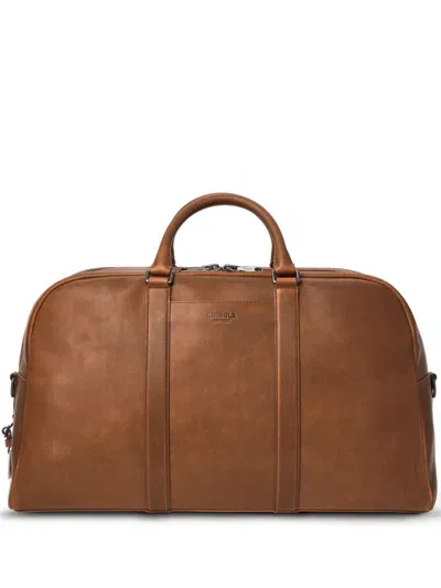 Shinola Leather Holdall In Brown