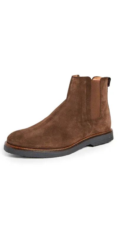 Shoe The Bear Kip Water Repellent Suede Chelsea Boots Chocolate