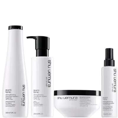 Shu Uemura Art Of Hair Izumi Tonic Rice Water Shampoo, Conditioner, Hair Mask And Tonic Water Routine In White