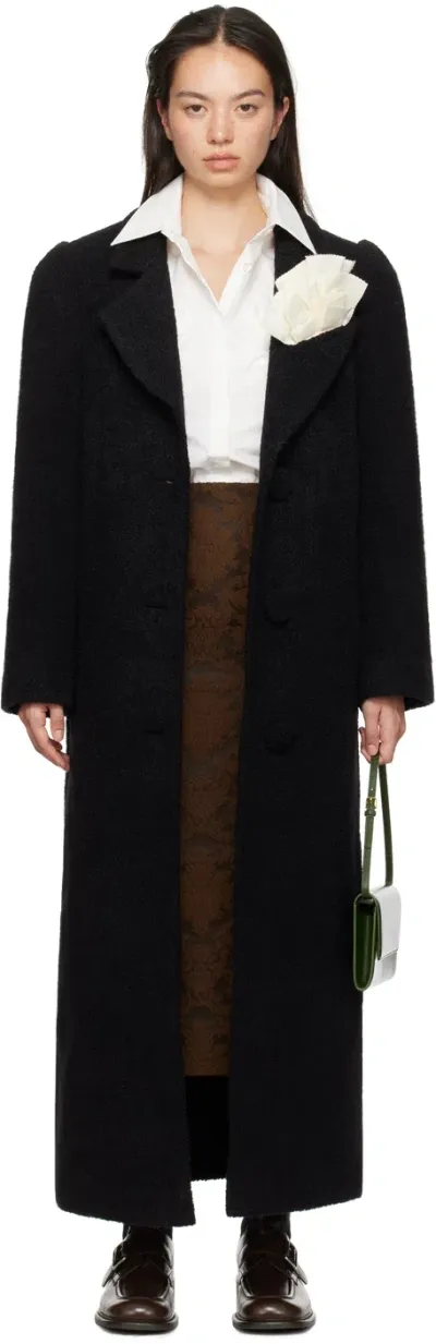 Shushu-tong Black Oversized Coat