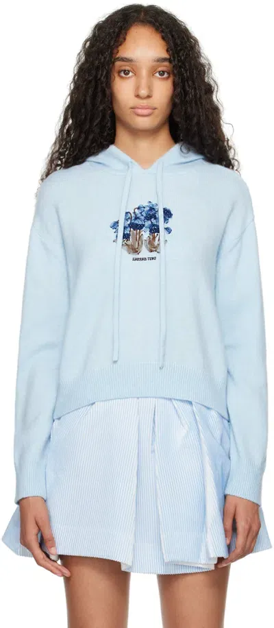 Shushu-tong Blue Knitwear Hoodie