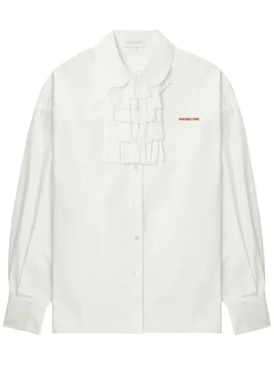 Shushu-tong Ruffle-detail Shirt In White